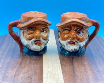 Winking Man Vintage Toby Jug Style Salt and Pepper Shakers