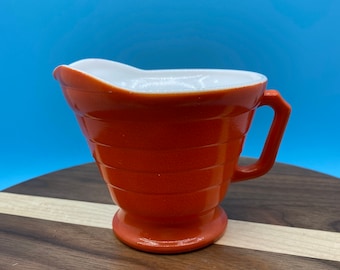 Hazel Atlas Vintage Orange Creamer - Mid Century