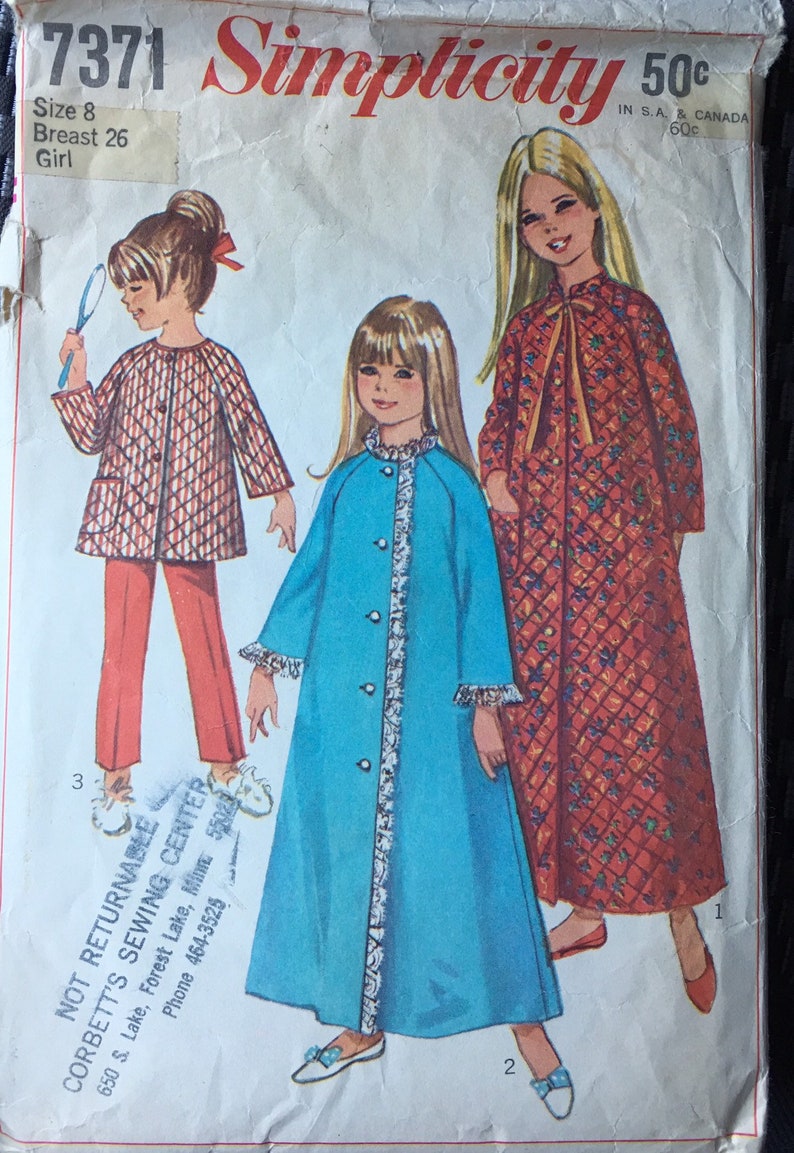 Patrones de simplicidad para niños de 1970 en tamaño 8 2 patrones imagen 8