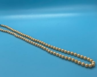 Vintage Single Strand Faux Pearls - Off White