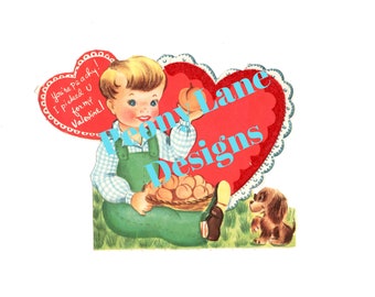 Digital Download Vintage Peaches Valentine Clip A