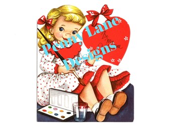 Digital Download Vintage Be Mine Valentine Clip Art