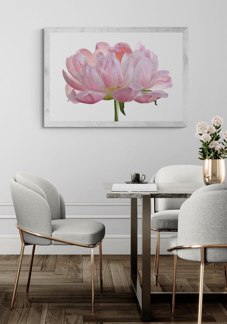 Pink Peony Flower Printable Wall Art - Downloadable Floral Print ...