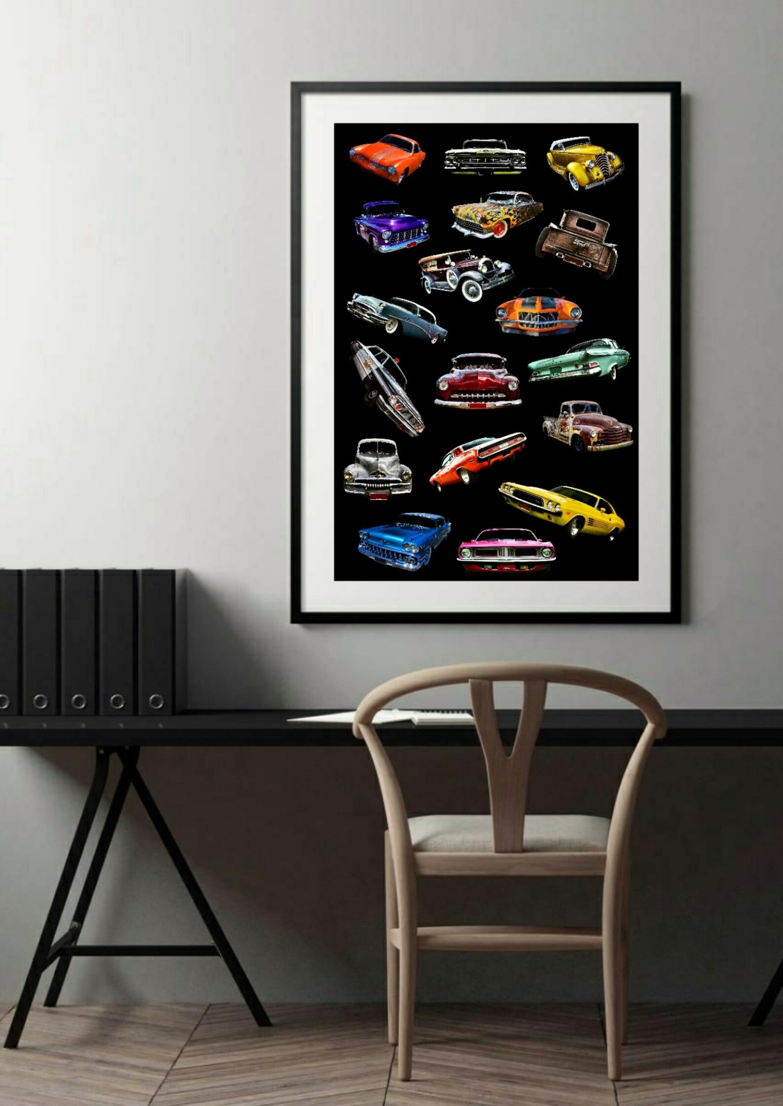 Downloadable Car Collage Print Printable Automotive Wall Art | Etsy