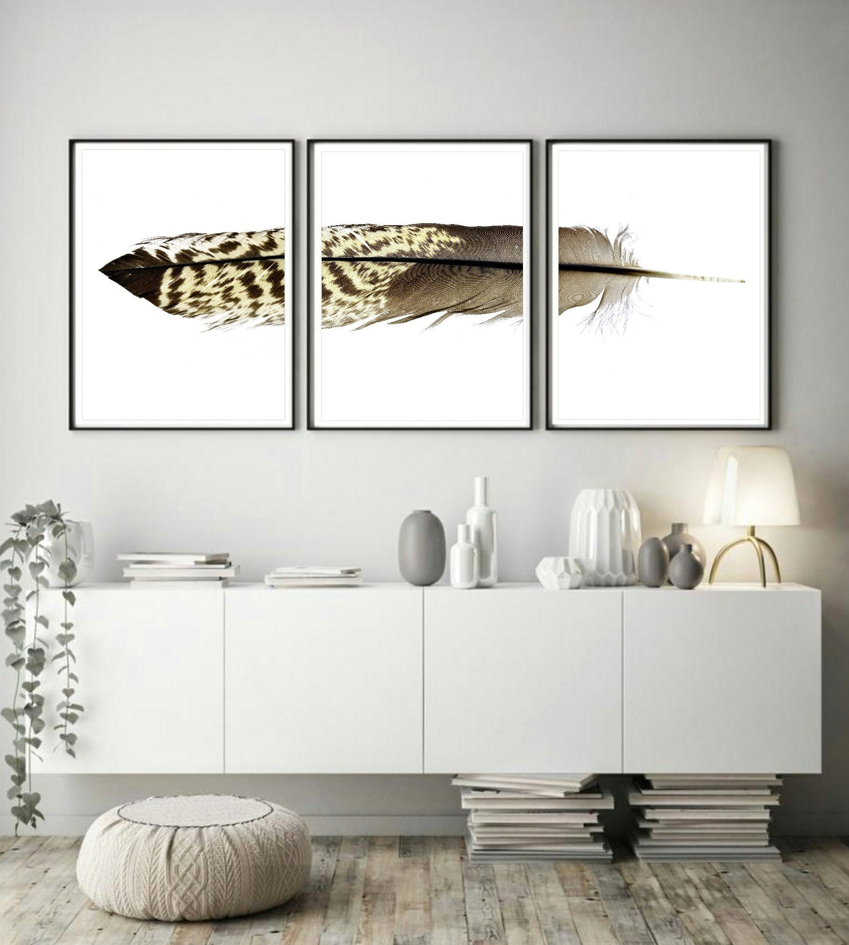 Large Feather Wall Art Etsy