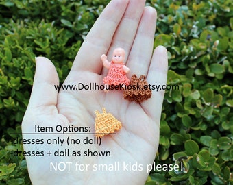 Miniature Doll with Extra Dresses