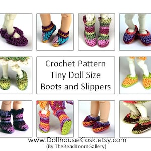 Crochet Pattern - Miniature Doll Size Shoes - PukiPuki / RealPuki Size - PDF File Vol.4