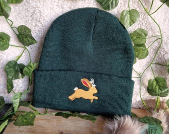Gorro jackalope geborduurde - zacht aanvoelende acryl volwassen maat