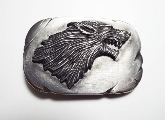 wolf belt buckle
