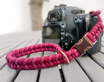 Kamera-Handschlaufe / Kameragurt für DSLR aus Paracord mit Schnellverschlußsystem