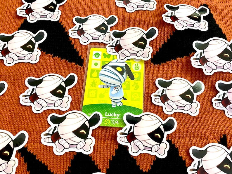 Lucky the animal crossing new horizons mummy dog sticker and Etsy