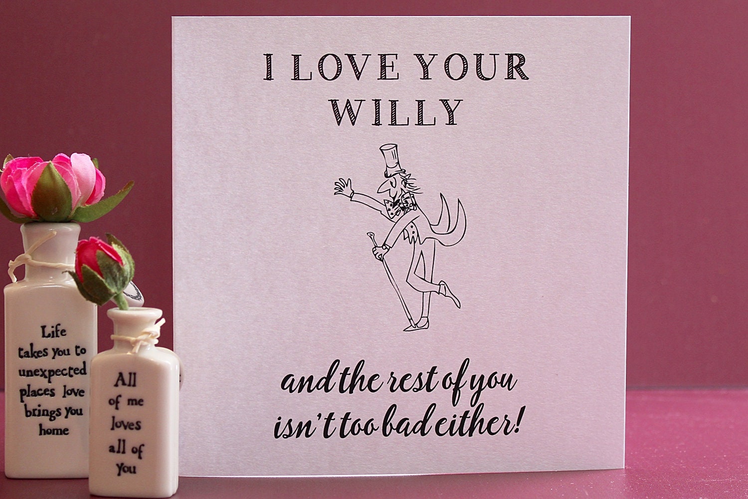 I love you Love Ya Just Because Boo Anniversary Valentines Card