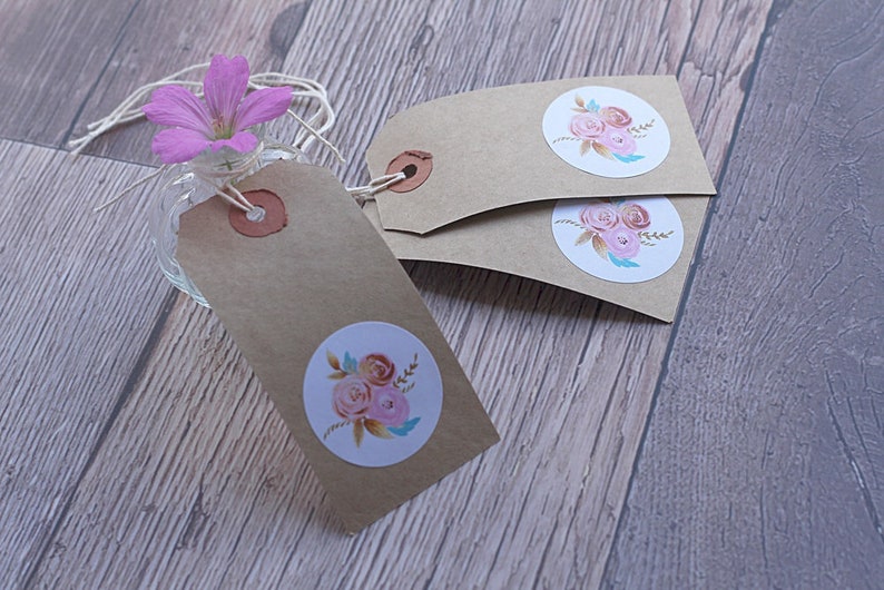 floral personalised wedding date labels invitation and Save our date labels Wedding stickers