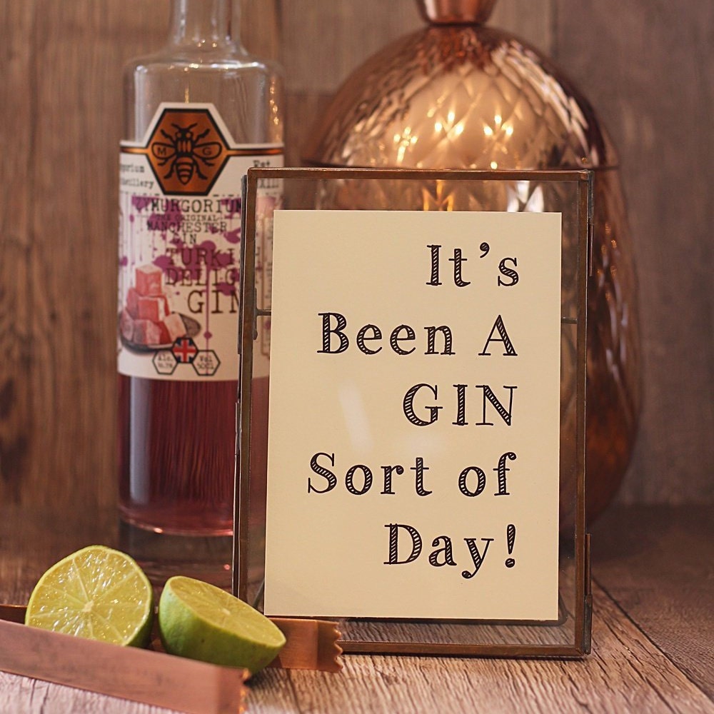 Gin and Tonic Print Gin Sayings for Gin Lovers Gifts for