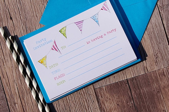 party invitations bunting invitations printed party etsy design my own party invitations