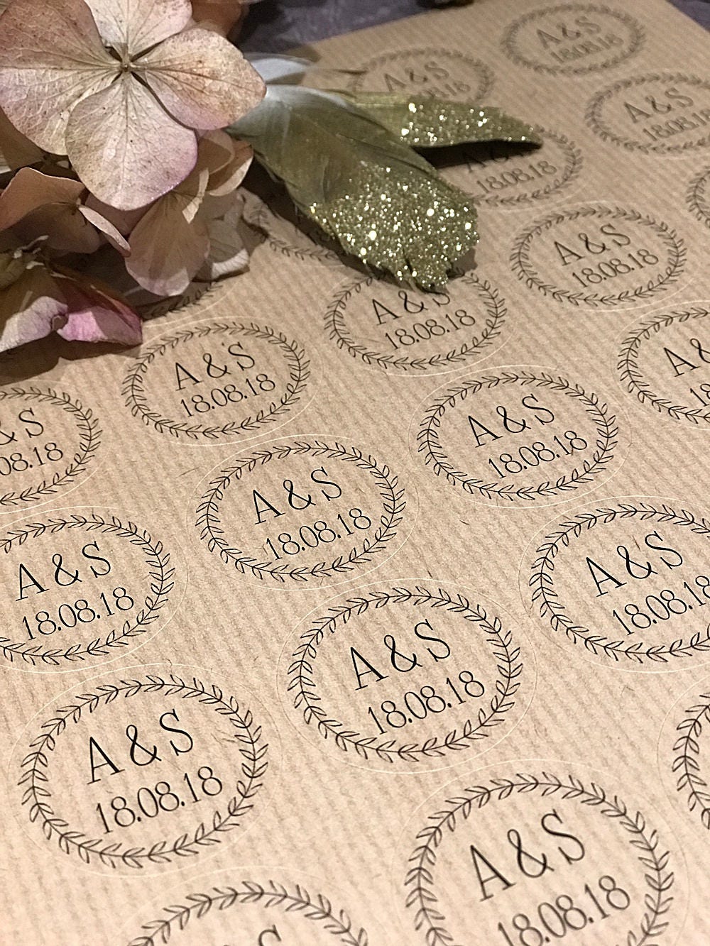 Mr and Mrs Stickers, Wedding Stickers, Custom kraft sticker, Kraft We…