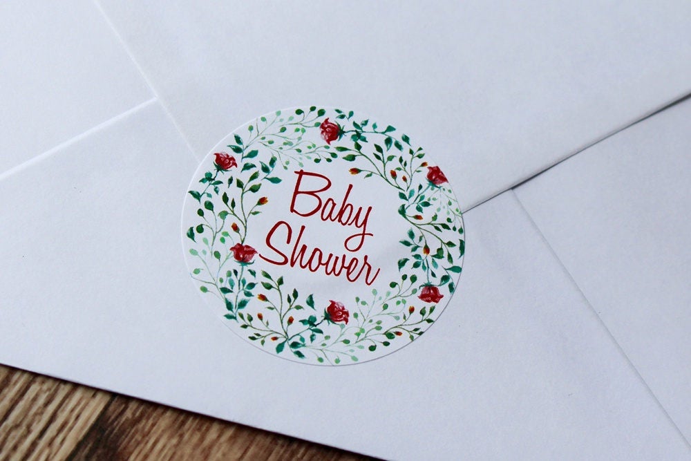 Baby Shower Stickers Baby Favour Stickers Floral Stickers And Baby Shower Stickers Baby Favour Stickers Floral Stickers And