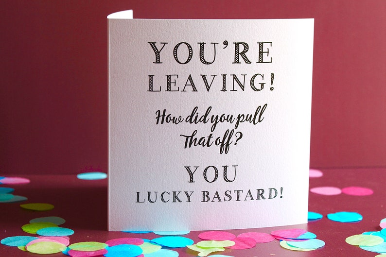 good luck card farewell card new job card sorry you're etsy