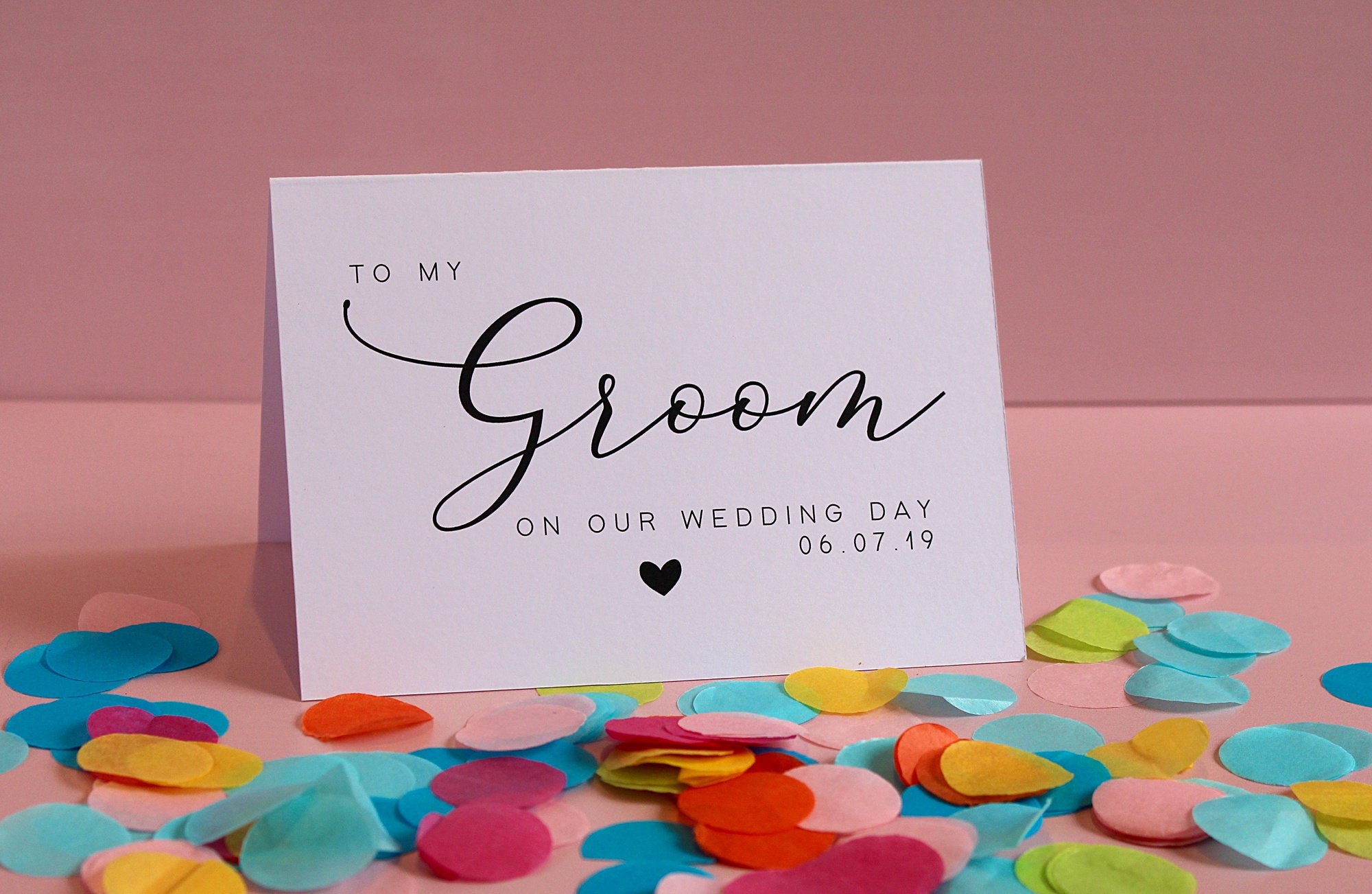 Wedding Day Thank you Cards, To my Groom card, to my Bride card, to m…