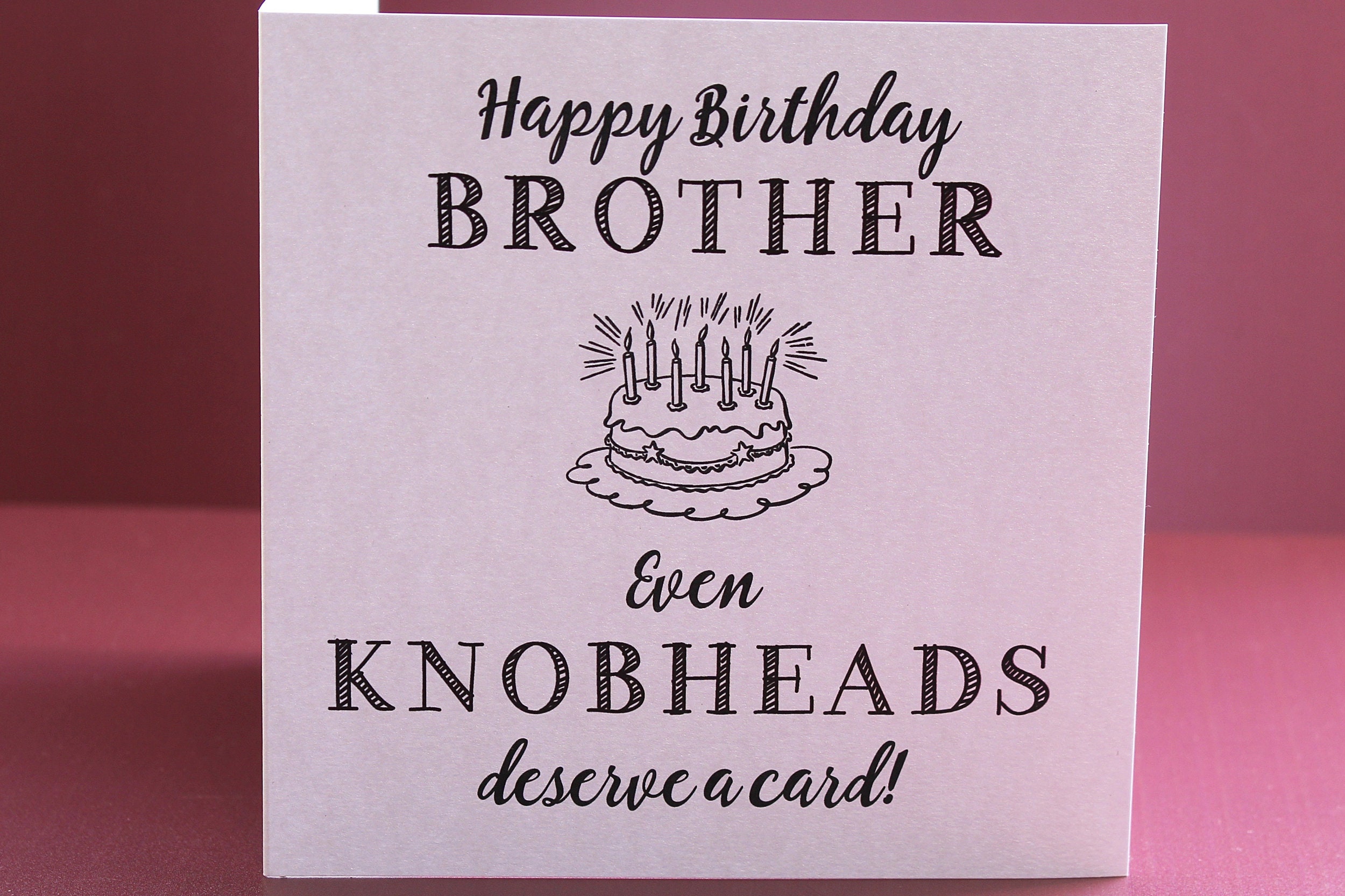 Happy Birthday Brother Funny Brother Card Birthday Card From Sister
