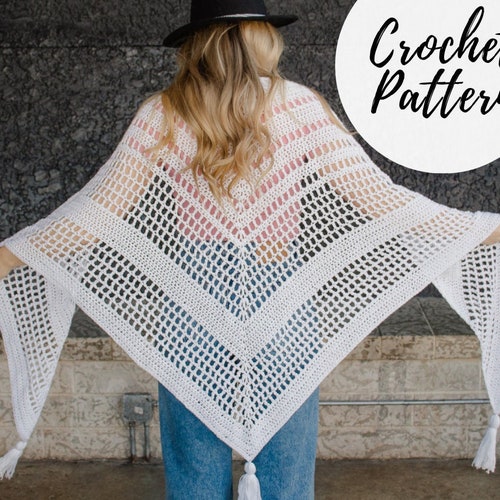 White Noise Wrap X Crochet Pattern Etsy