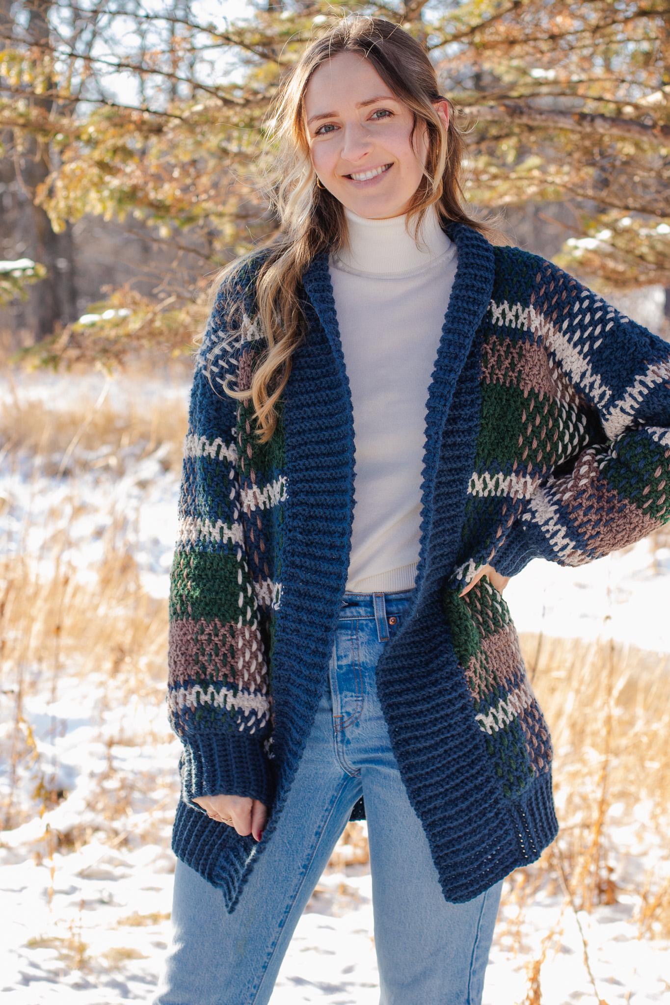 トップス mideal andequal plaid pattern cardigan Plaid Cardigan X Crochet Pattern - Etsy