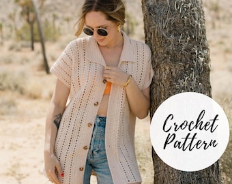 Coachella Valley Button-Up x Crochet Pattern