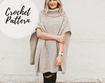 Rosebud Poncho x Crochet Pattern