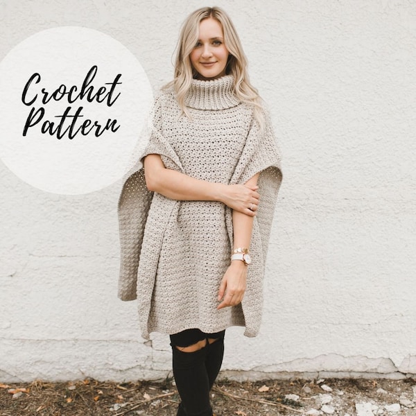 Rosebud Poncho x Crochet Pattern