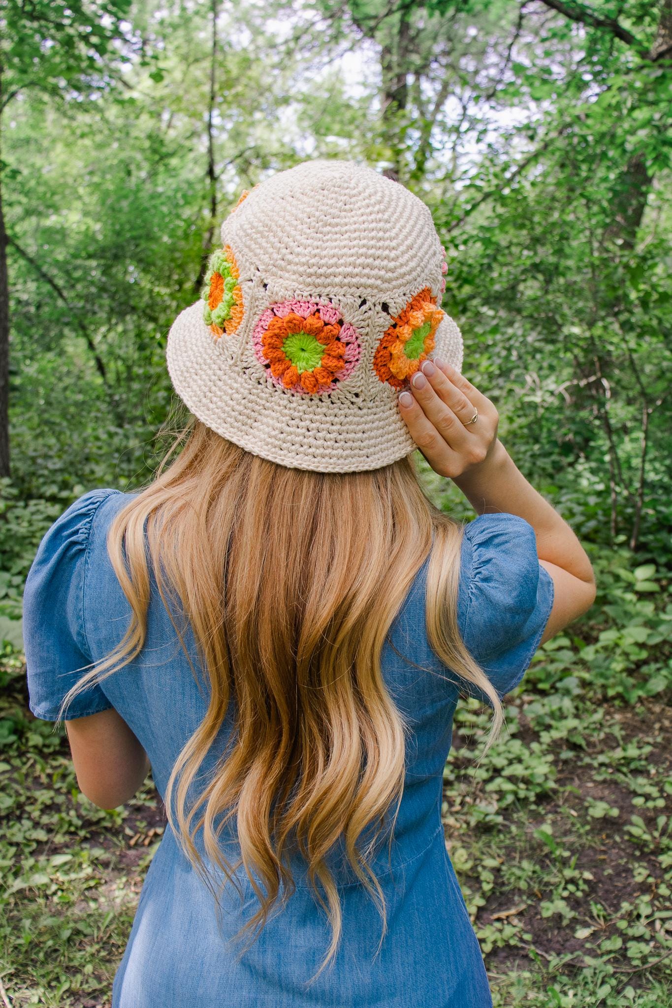 帽子 FLUTTER cotton knit bucket hat 帽子 FLUTTER cotton knit bucket hat FLUTTER cotton knit