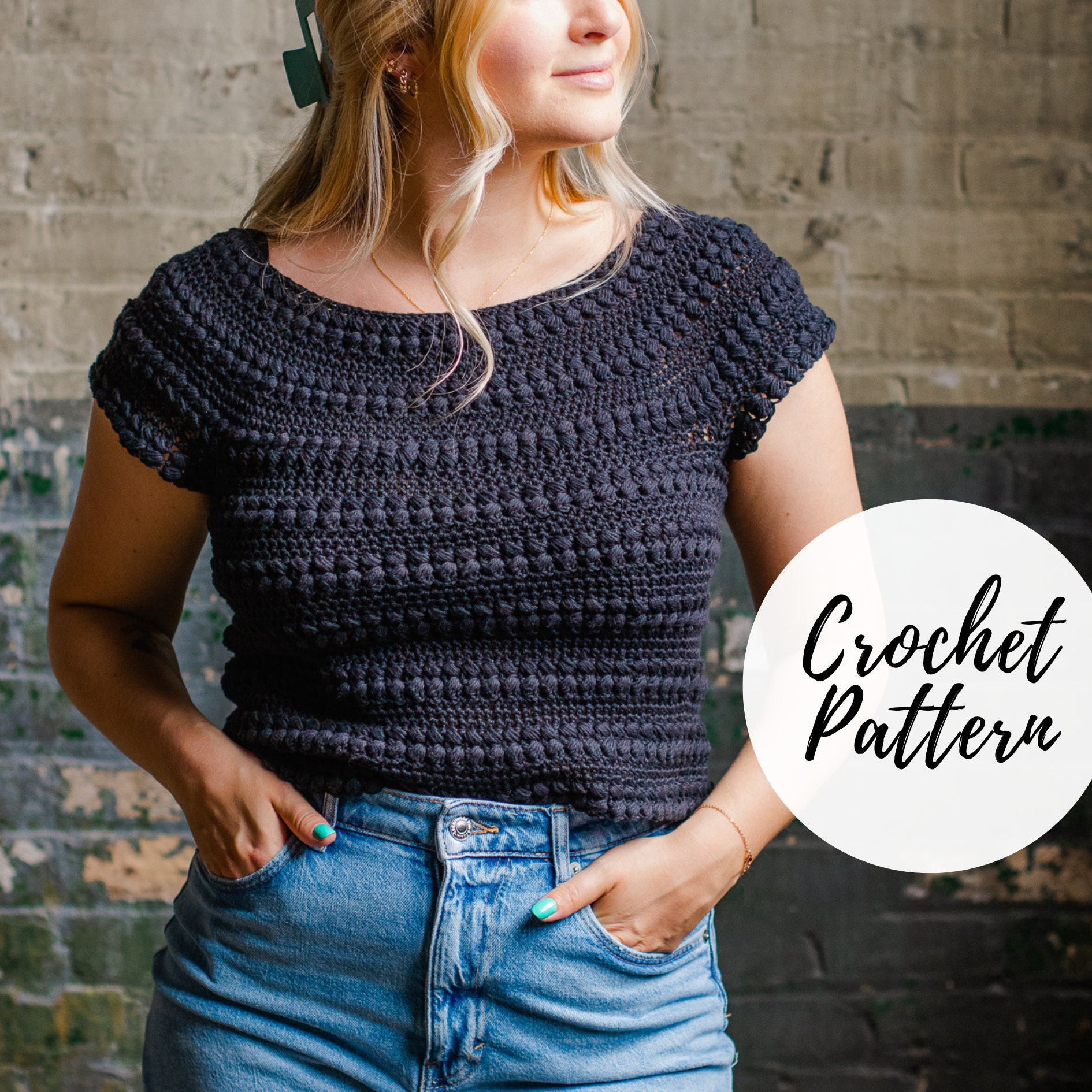 Crochet Yoke Shirt - Etsy