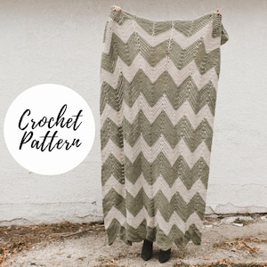 Zig Zag Chevron Afghan x Crochet Pattern