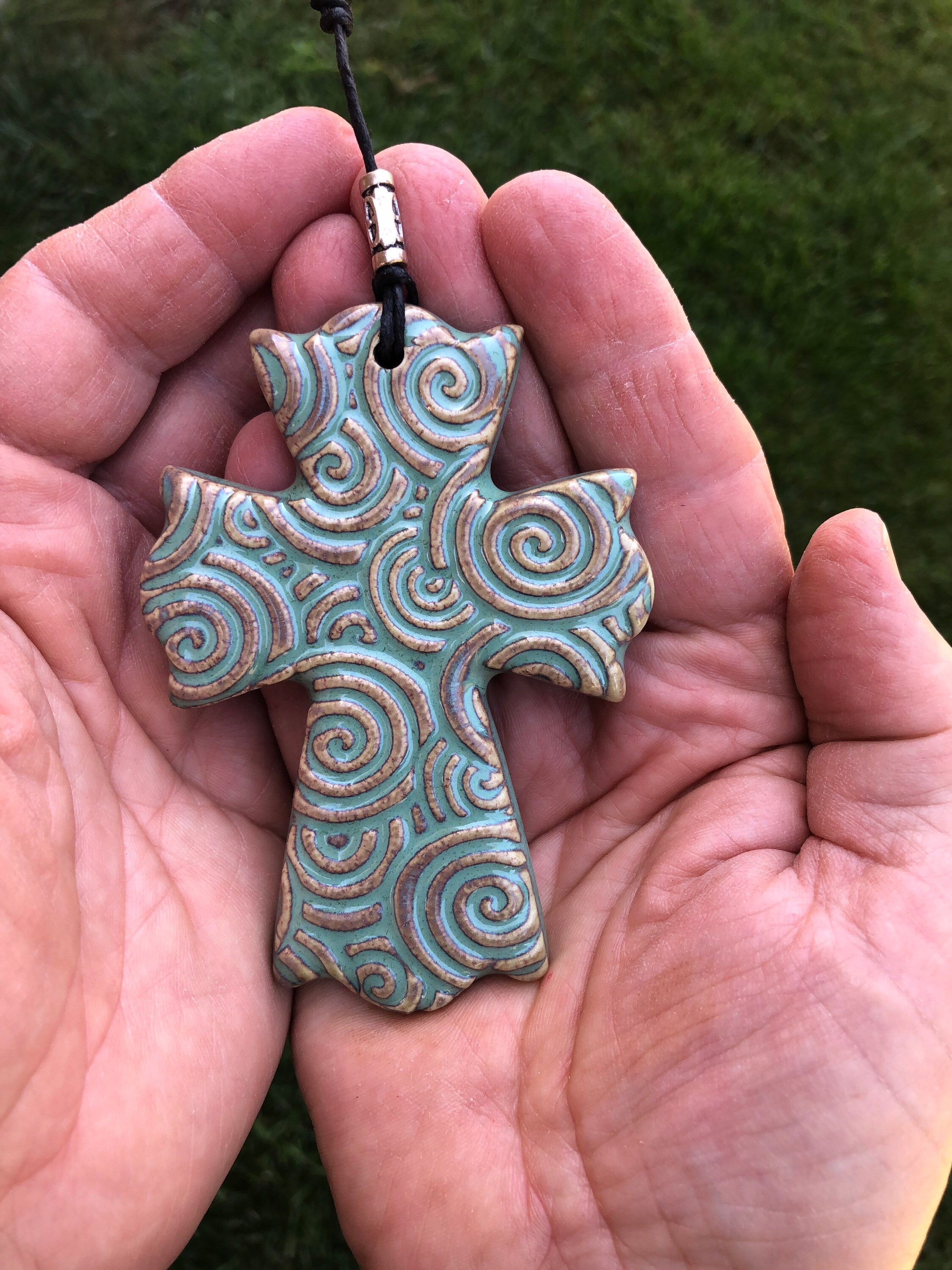 Ceramic Cross Handmade Beautiful Home Décor Birthday Etsy