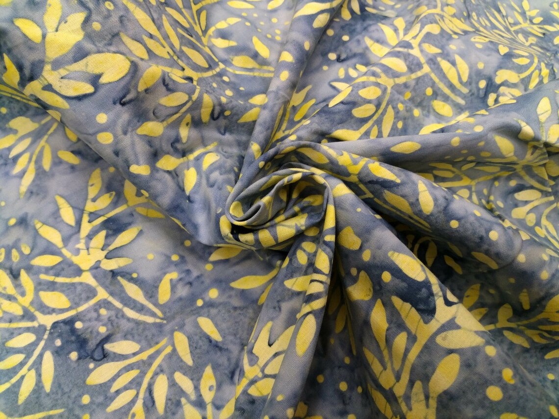 Hand dyed cotton batik fabric for quilting and sewing. Etsy