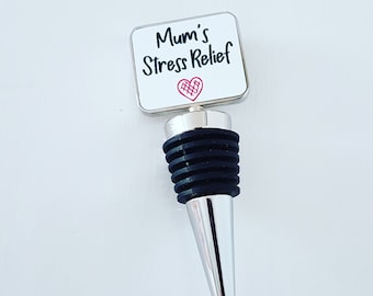 Wine Bottle Stopper, Personalised Wine Stopper, Stress Relief Gift, Wine Lover Gift