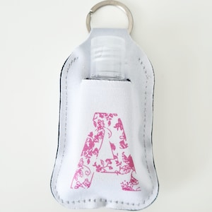 Personalised Hand Gel Holder with Bottle, Hand Sanitiser, Personalised Sanitiser Holder, Hand Gel Keyring, Keyring Gift, Refillable Bottle