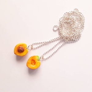 Peach Best Friend BFF Charms, clay charm, miniature food, dollhouse, jewelry