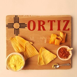 Custom Name Tamales with Red Chile Magnet, clay charm, miniature food, dollhouse