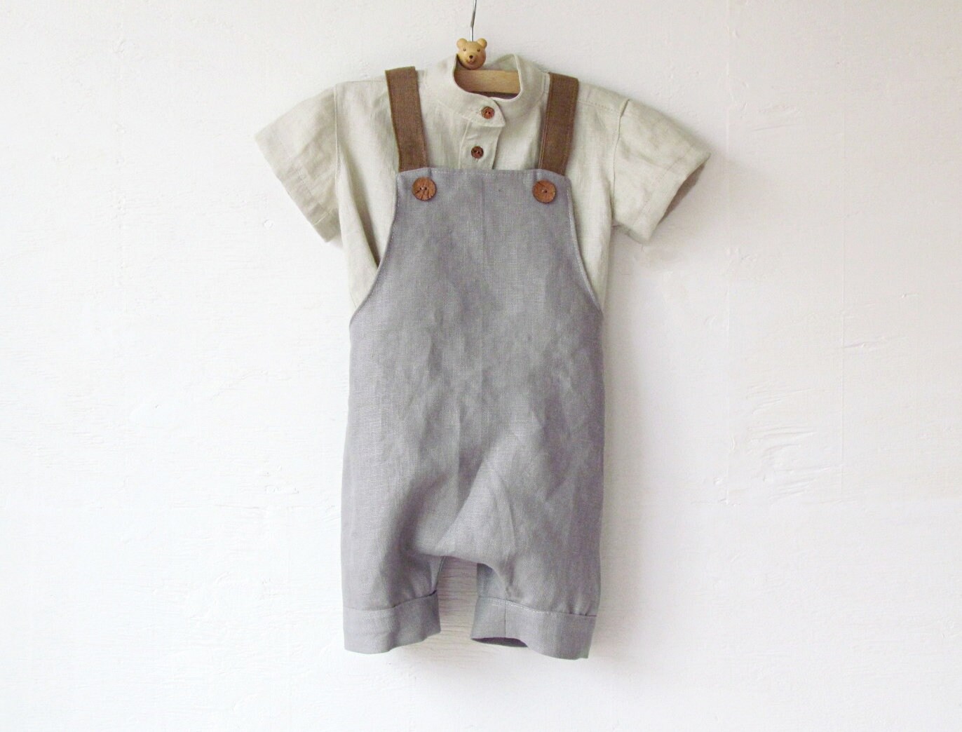 Boys Linen Overalls Toddler Shortalls Boys Linen Romper Etsy
