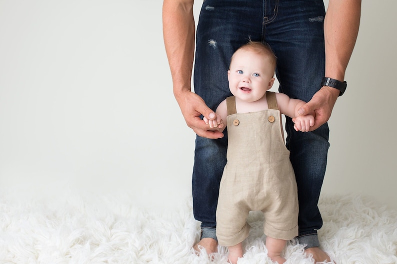 boys linen overalls