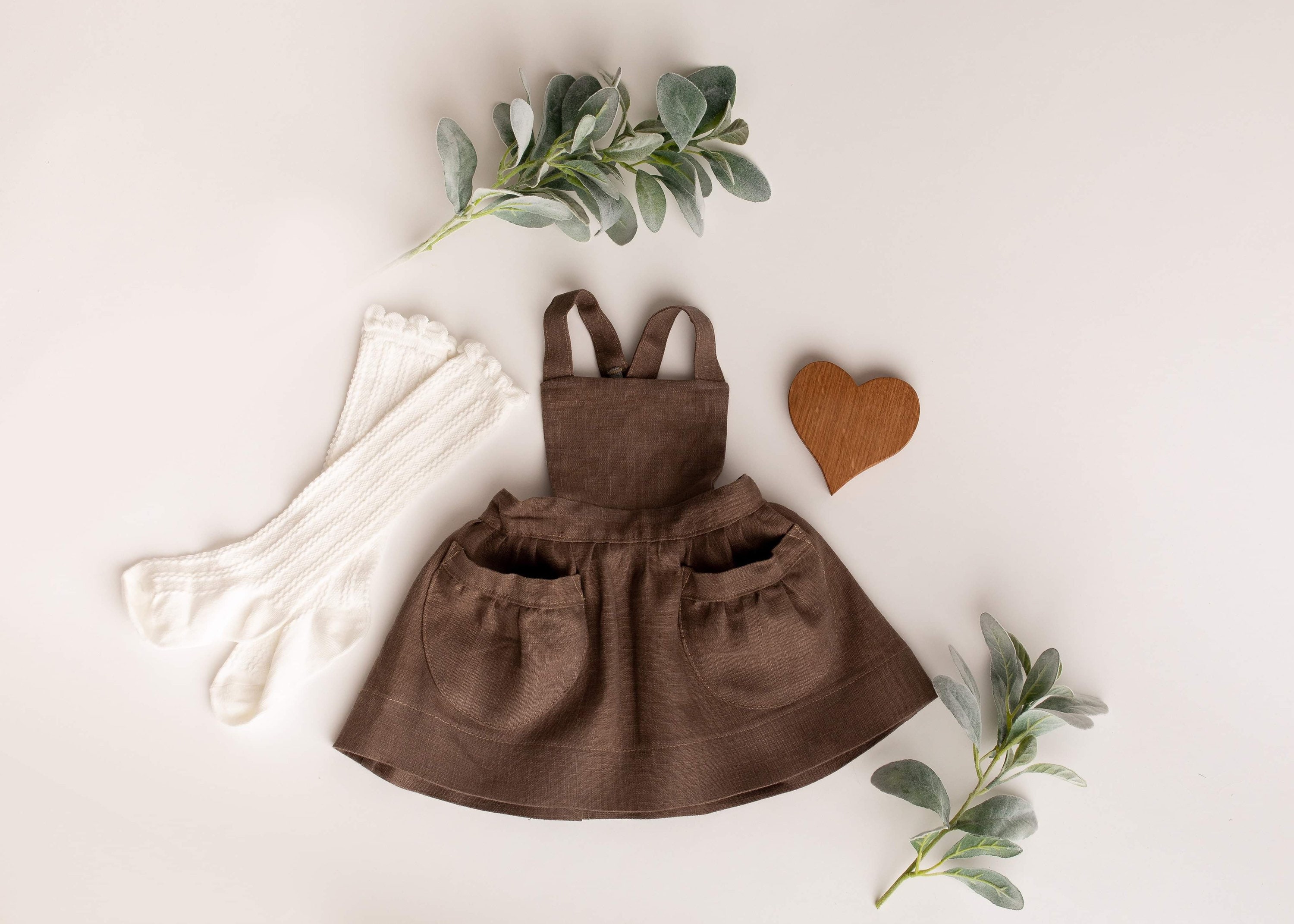 rust pinafore dress