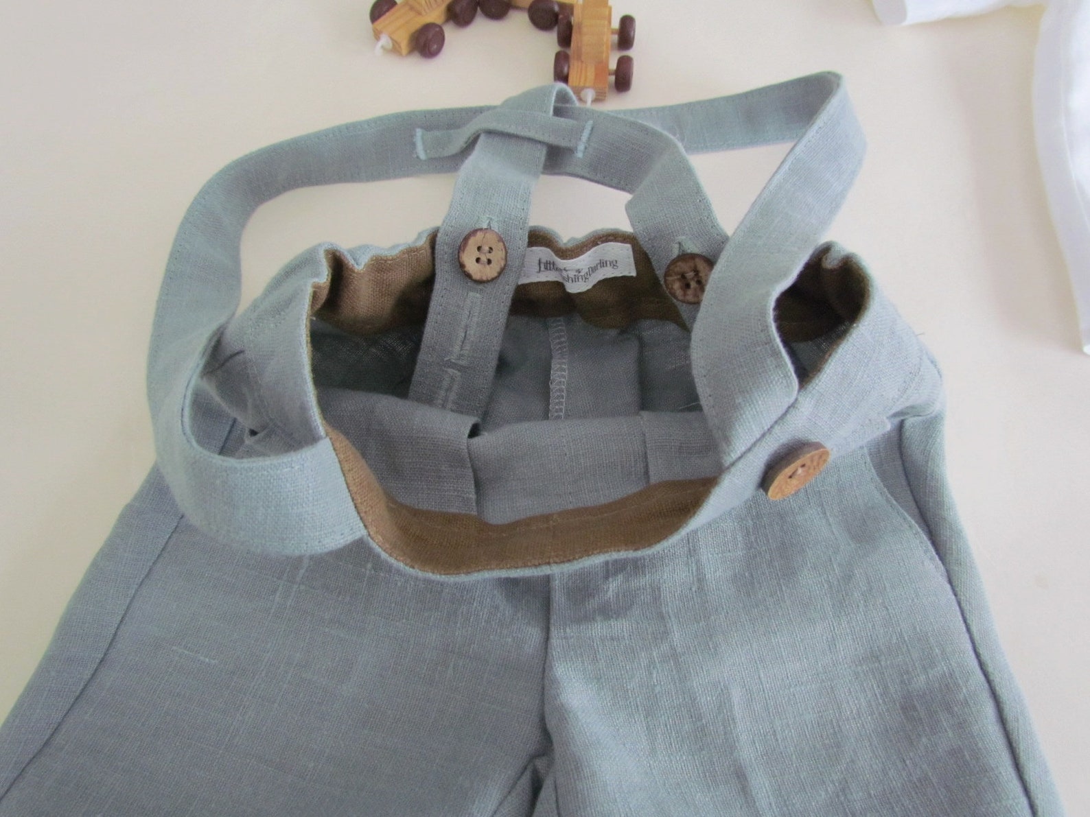 Boys Linen Suspender Shorts Toddler Boy Wedding Outfit Etsy