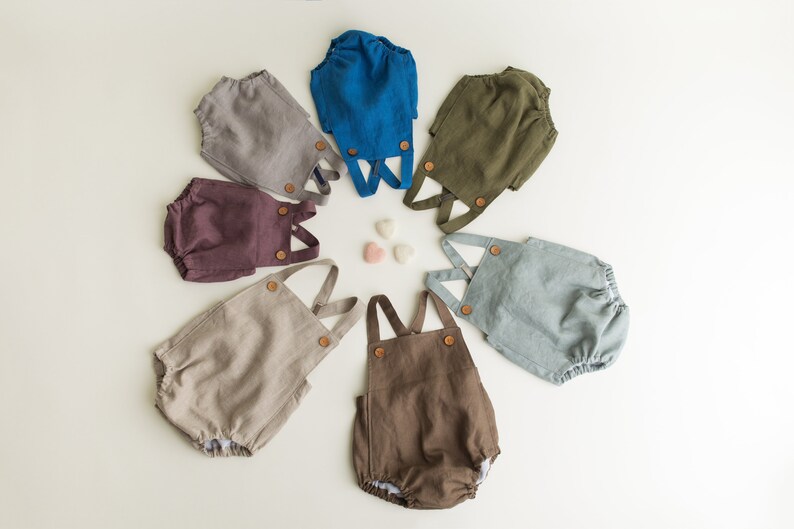 Baby Boy Romper Baby Boy Linen Romper Baby Gift Baby Etsy