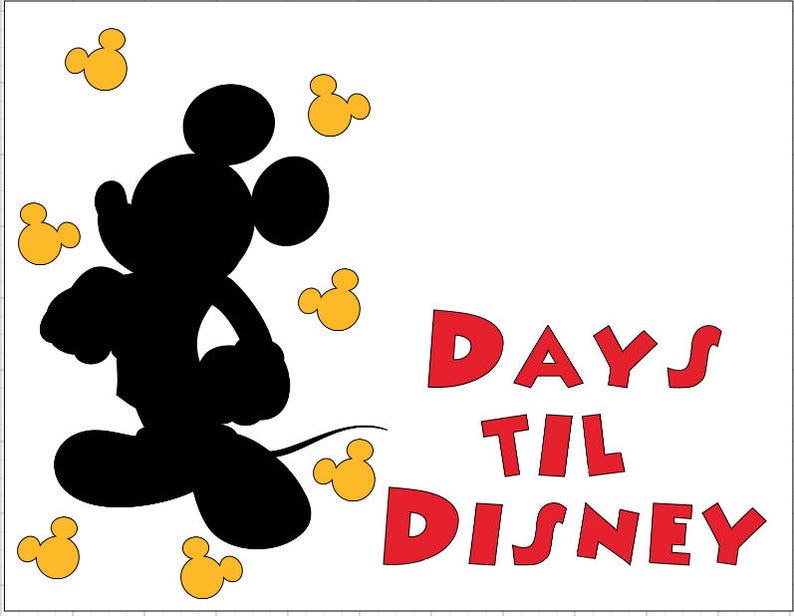 Days til Disney Countdown board: 3 styles | Etsy