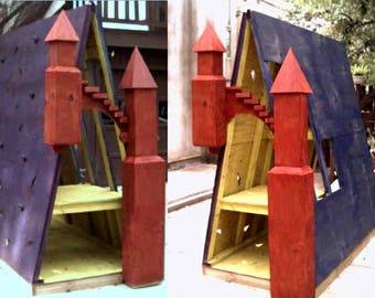 Mountain Castle climbing wall / fort / playhouse plans