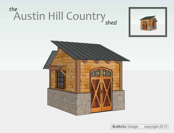 Austin Hill Country Cottage Playhouse Shed Plans Etsy