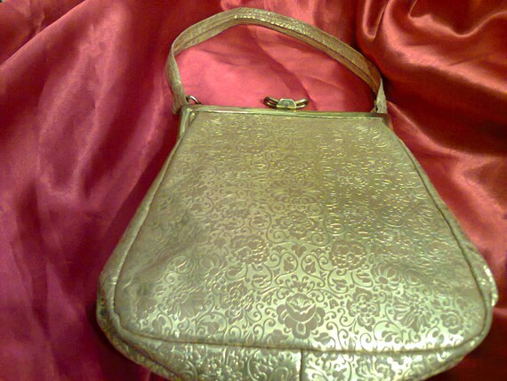 1930's Gold Embossed Handbag