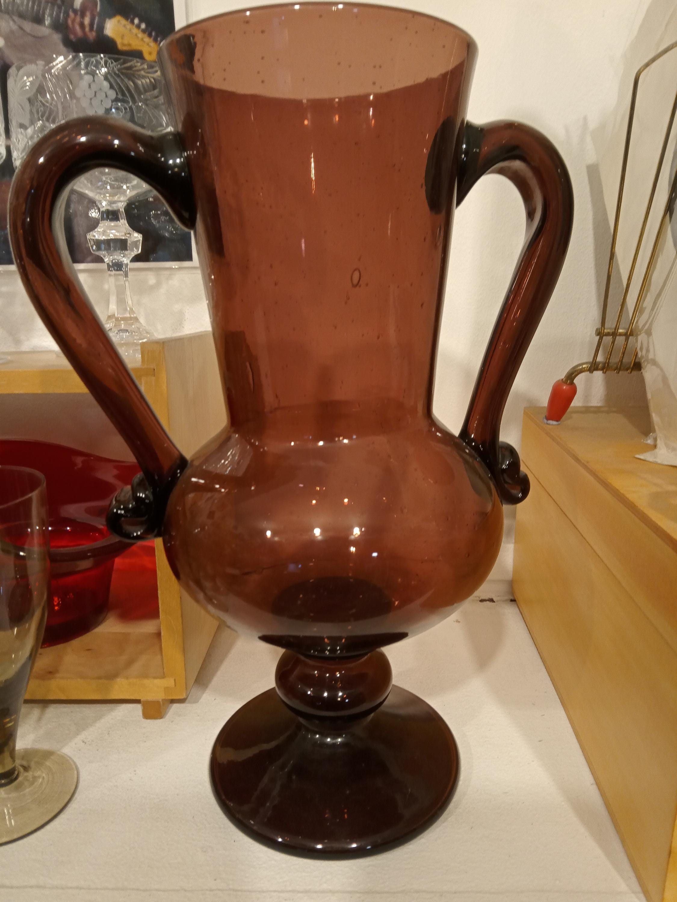 ミッドセンチュリー　ヴィンテージガラス　花瓶　オブジェ ミッドセンチュリー ヴィンテージガラス 花瓶 オブジェ