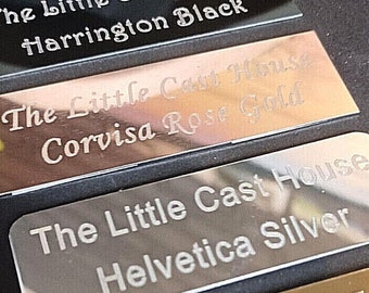 Engraved Trophy Plates, Personalised Award Plate, Name Plate Brass, Copper, Silver, Gold, Rose.