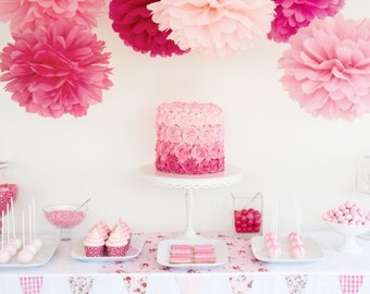 pompoms 18/ party decoration/ wedding/ christmas decorations/ noel/  baby shower/ paper pom pom/ party/ paper decoration/ flower pompom